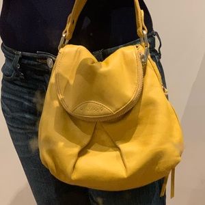 BOTKIER LEATHER HOBO BAG - YELLOW